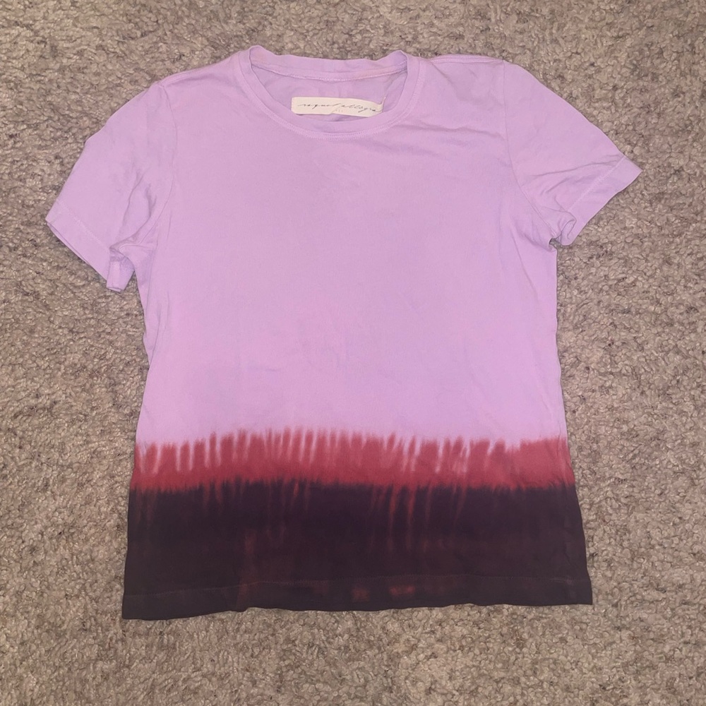 Raquel Allegra Purple Horizon Tie Dye basic tee size 1